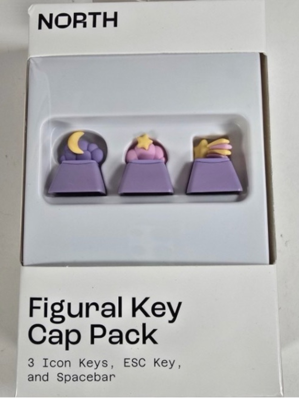 Purple Figural Key Cap Pack - 3 Decorative Keyboard Keys